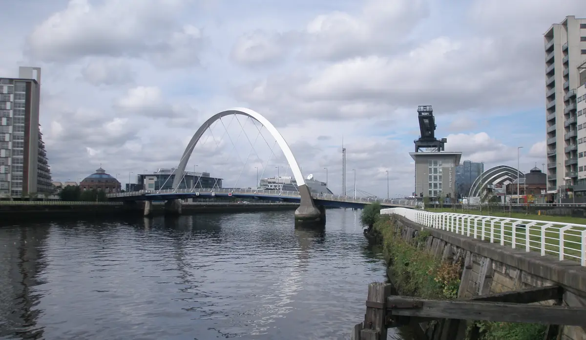 Il Clyde Arc sul fiume Clyde a Glasgow